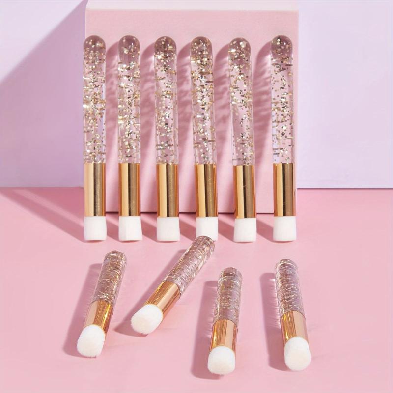 10pcs Crystal Rod Eyelash Brow Mascara Brush Lash Extension Cleansing Brush