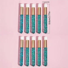 10pcs Crystal Rod Eyelash Brow Mascara Brush Lash Extension Cleansing Brush