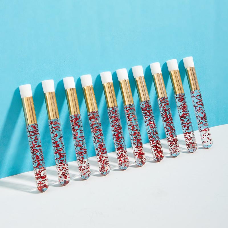 10pcs Crystal Rod Eyelash Brow Mascara Brush Lash Extension Cleansing Brush