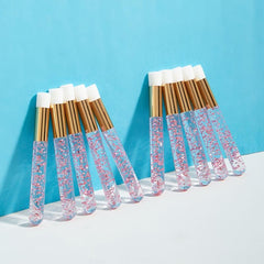 10pcs Crystal Rod Eyelash Brow Mascara Brush Lash Extension Cleansing Brush