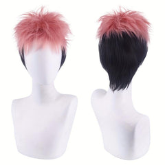 Short Spiky Synthetic Hair Anime Cosplay Wig for Boys Games Costume