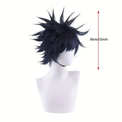 Short Spiky Synthetic Hair Anime Cosplay Wig for Boys Games Costume