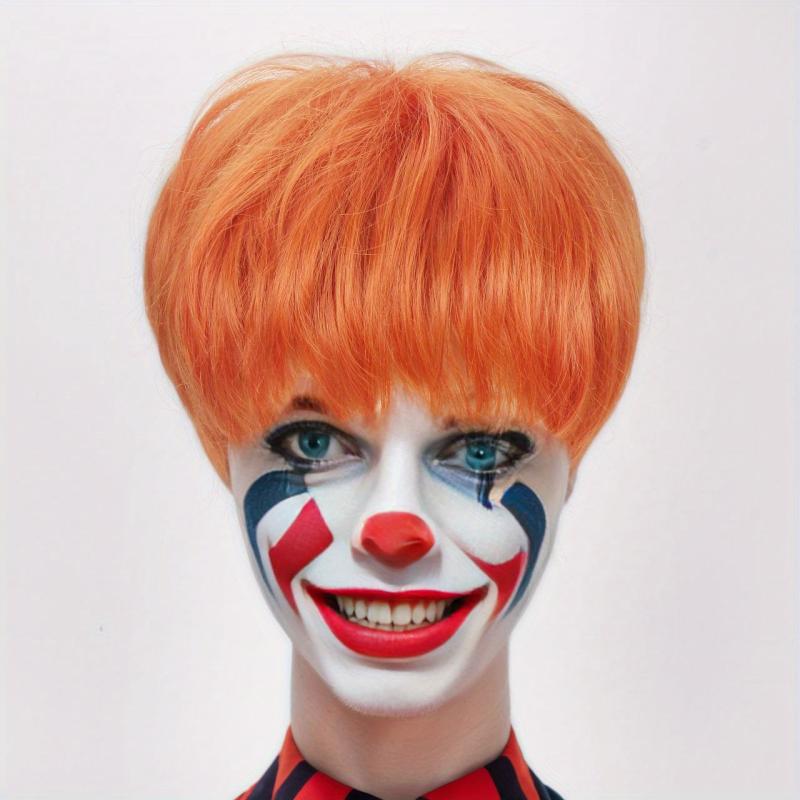 Rainbow Short Straight Synthetic Wig With Bangs