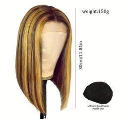Short Straight Bob Cut Wig Synthetic Wig Heat Resistant