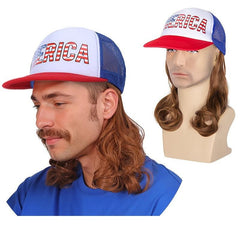 Unisex Loose Curly Hair Hat Adjustable Baseball Hairstyle Wig