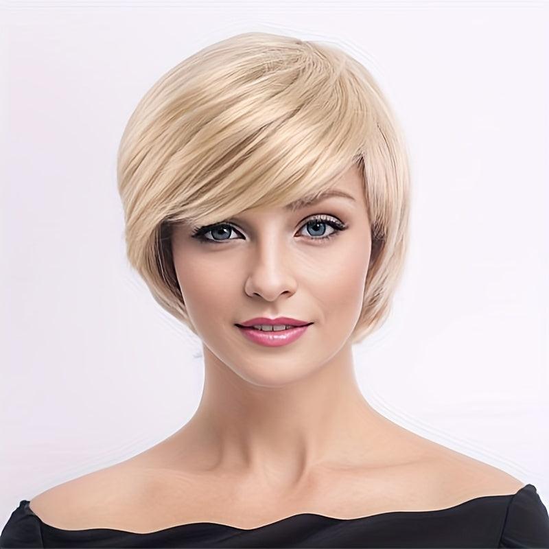 Short Curly Wig With Bangs Synthetic Wig Heat Resistant