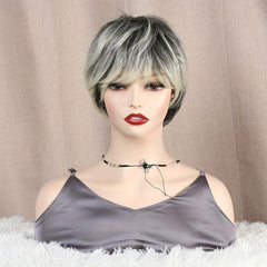 Ombre Short Pixie Cut Synthetic Wig for Women