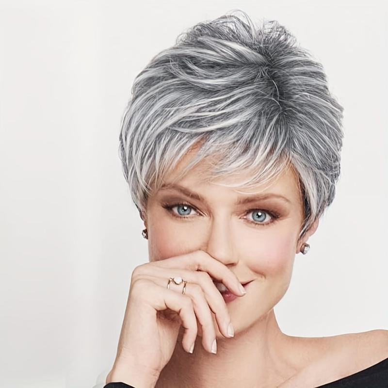 Ombre Short Pixie Cut Synthetic Wig for Women