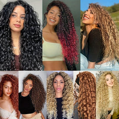 Deep Curly Crochet Hair 3 Packs 270g Synthetic Braiding Extensions