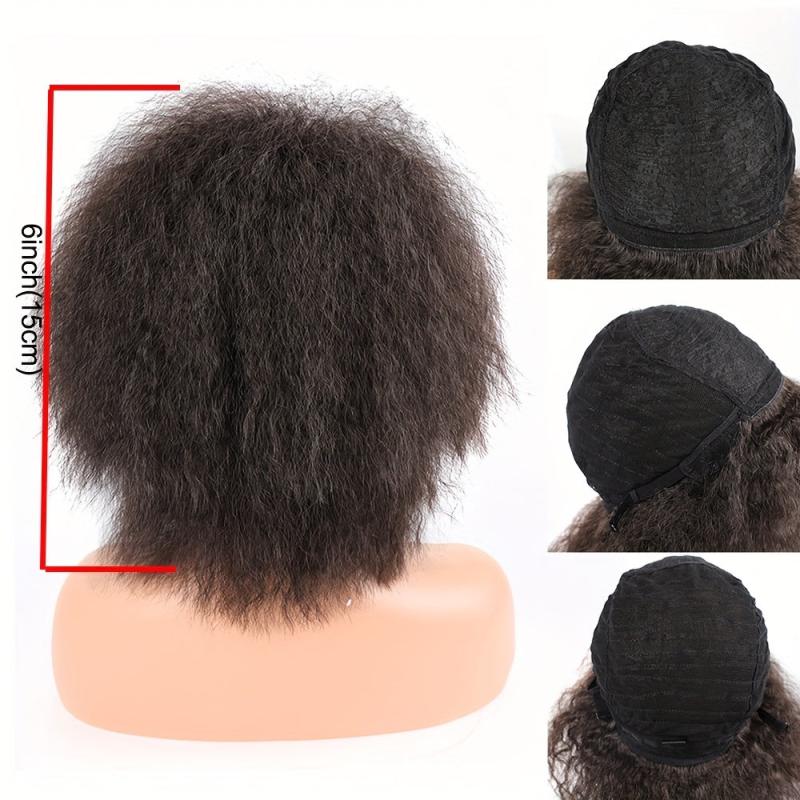 Short Afro Curly Wigs Soft Fluffy Hair Replacement Wigs For Women