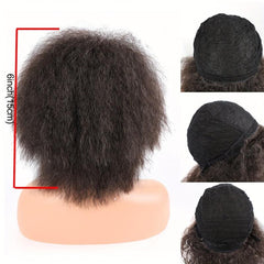 Short Afro Curly Wigs Soft Fluffy Hair Replacement Wigs For Women