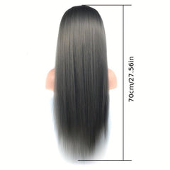 Colorful Long Straight Wig Synthetic Wig For Cosplay Party