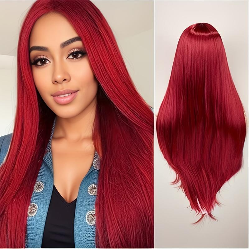 Colorful Long Straight Wig Synthetic Wig For Cosplay Party