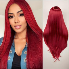 Colorful Long Straight Wig Synthetic Wig For Cosplay Party