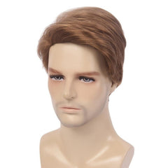 Men Short Curly Wavy Synthetic Layered Hair Wig