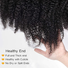 8 Pcs Afro Curly Clip In Human Hair Extensions