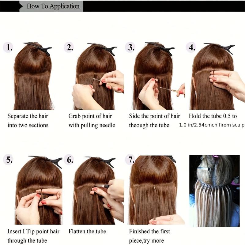 Rainbow Hair Extensions Kit 90 100 PCS I Tip Stick Hair Extensions Women