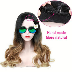 66 Cm Long Wavy Hair Curly Wig Middle Part Synthetic Heat Resistant