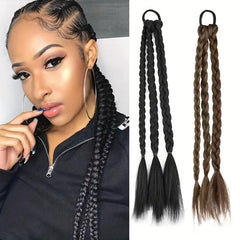 Synthetic Boxing Braids Ponytail Extensions for Women Girls