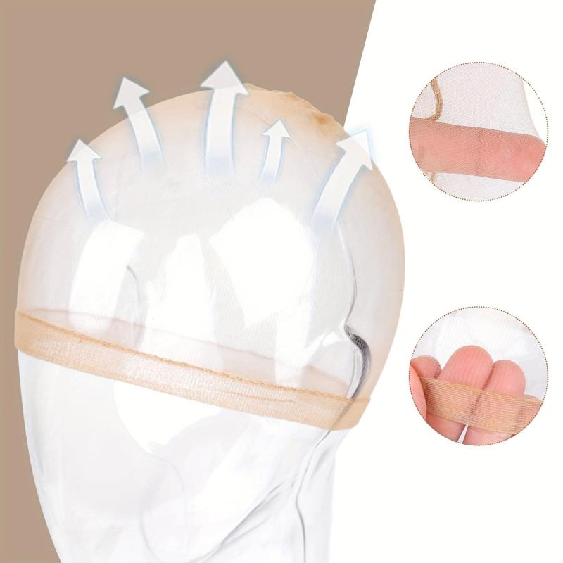 2pcs Invisible HD Wig Caps for Women Lace Front Wigs Transparent Stocking Caps