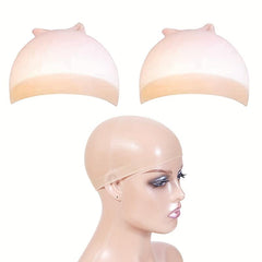 2pcs Invisible HD Wig Caps for Women Lace Front Wigs Transparent Stocking Caps