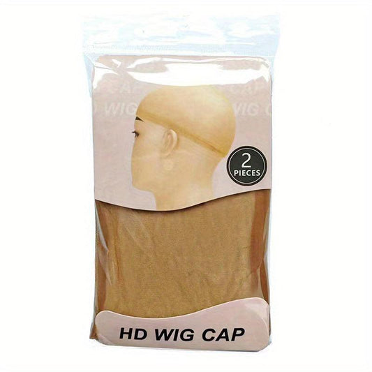 2pcs Invisible HD Wig Caps for Women Lace Front Wigs Transparent Stocking Caps