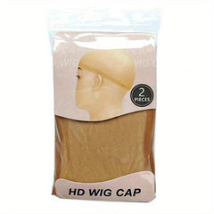 2pcs Invisible HD Wig Caps for Women Lace Front Wigs Transparent Stocking Caps