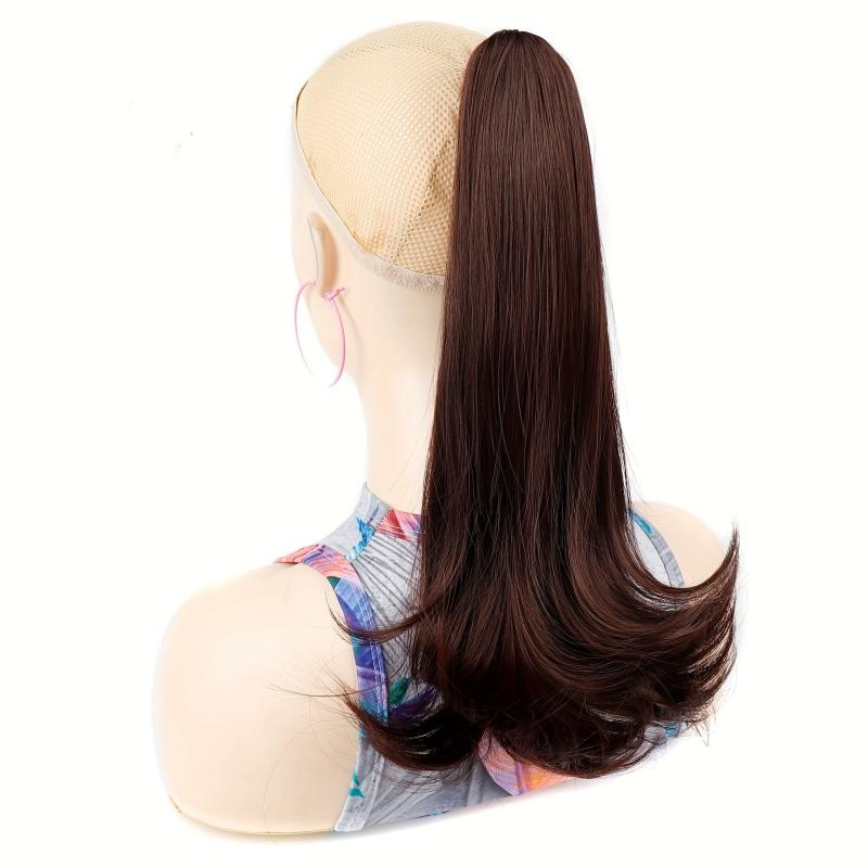Long Straight Ponytail Hair Extension Heat Resistant 35