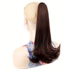 Long Straight Ponytail Hair Extension Heat Resistant 35