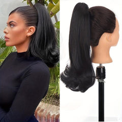 Long Straight Ponytail Hair Extension Heat Resistant 35