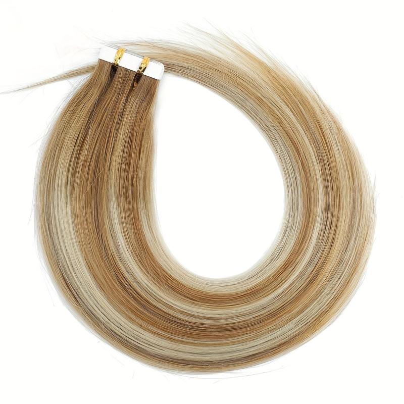 20pcs Human Hair Tape In Extensions Straight Real Hair Extensions For Women