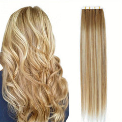 20pcs Human Hair Tape In Extensions Straight Real Hair Extensions For Women