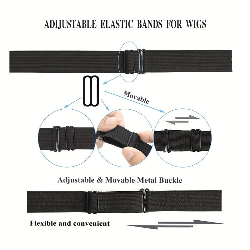 10PCS Adjustable Elastic Band For Wigs Anti-Slip Wig Straps