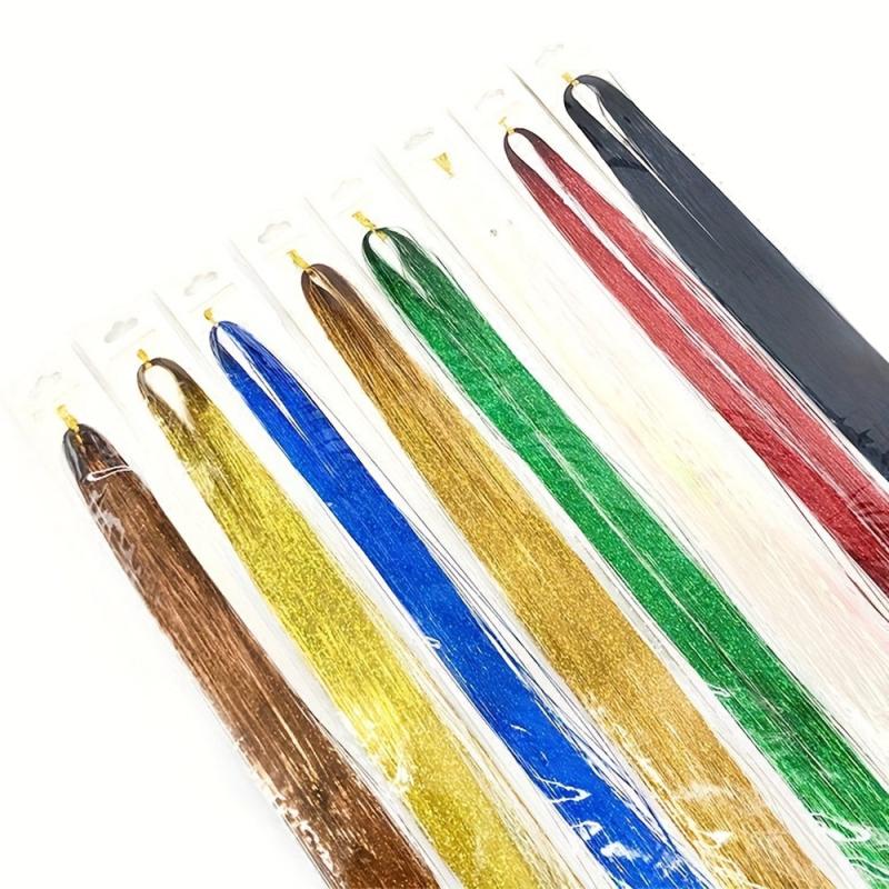 Tinsel Hair Extension Kit 12 Mixed Colors 38 cm 2400 Strands