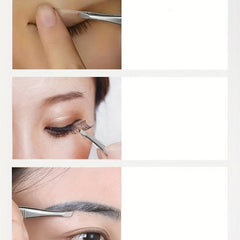 Slanted Stainless Steel Beauty Tweezers for Hair Removal and Shaping