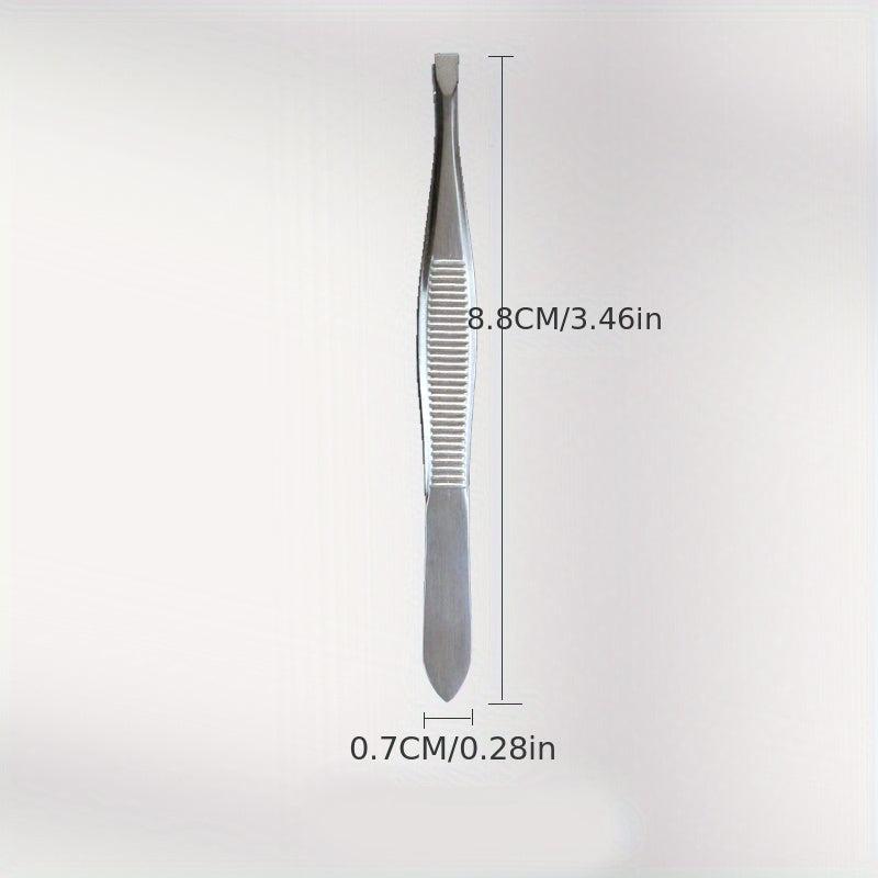 Slanted Stainless Steel Beauty Tweezers for Hair Removal and Shaping
