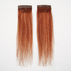 2pcs Human Hair Clip In Bangs Short Straight Neat Daily Wear Hair Extensions