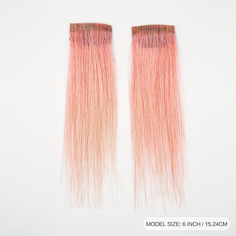 2pcs Human Hair Clip In Bangs Short Straight Neat Daily Wear Hair Extensions