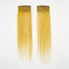 2pcs Human Hair Clip In Bangs Short Straight Neat Daily Wear Hair Extensions