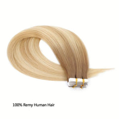 20pcs Ombre Tape In Straight Hair Extensions Human Hair Seamless Skin Weft