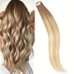 20pcs Ombre Tape In Straight Hair Extensions Human Hair Seamless Skin Weft