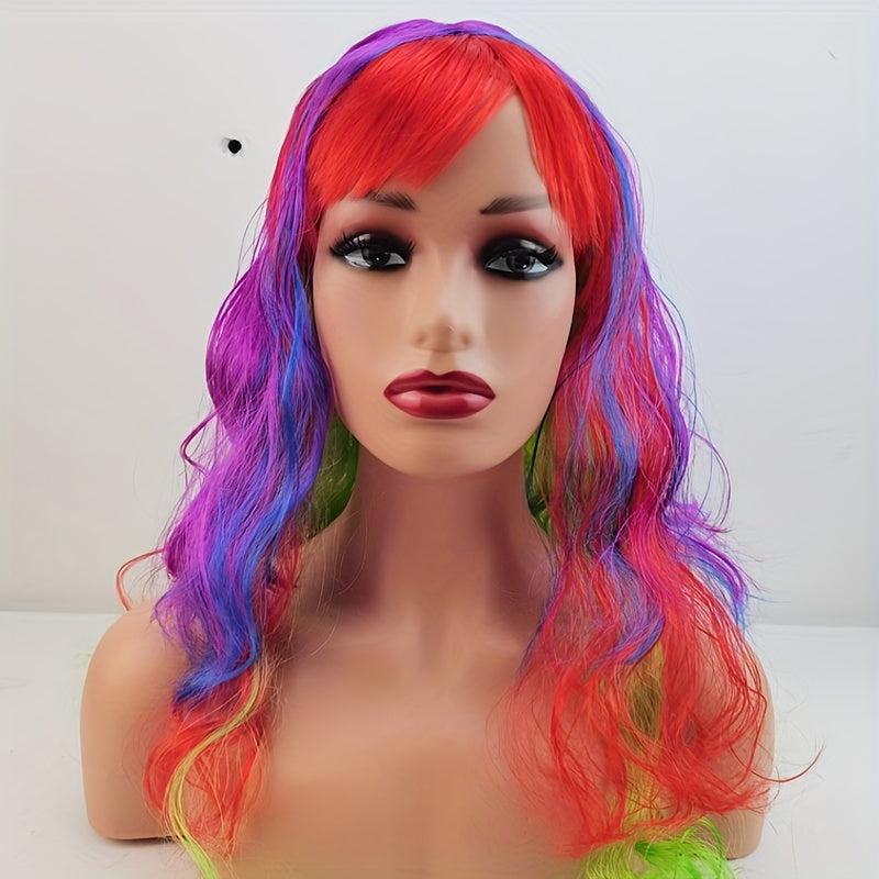 Retro Rocker Mullet Party Costume Wig Set