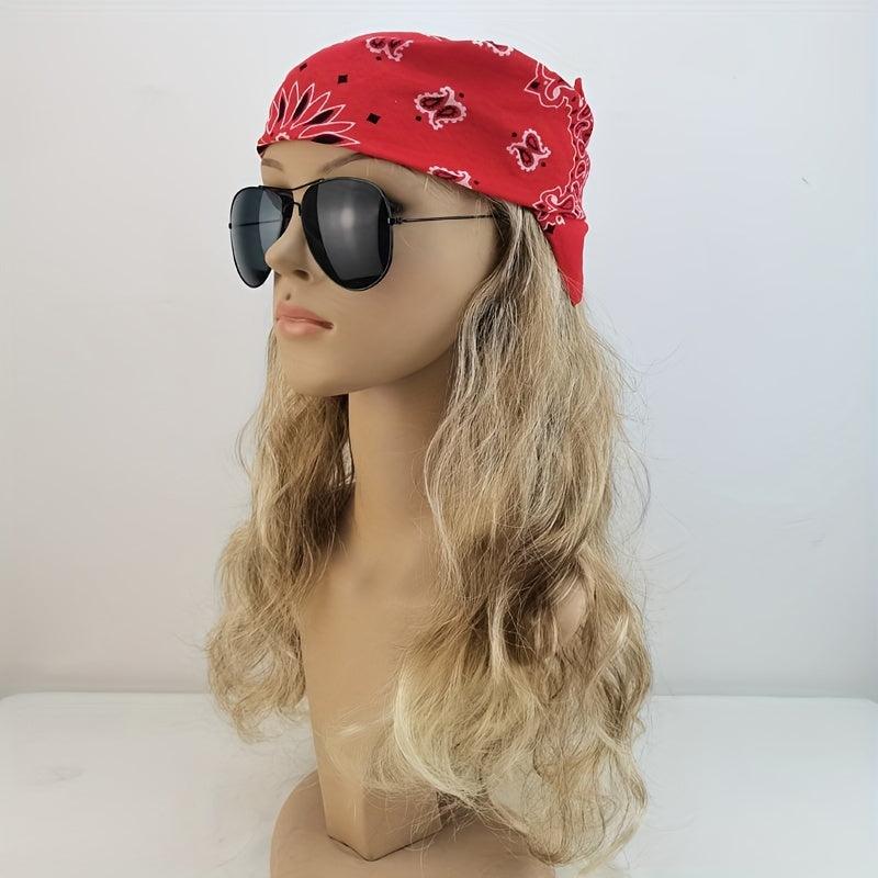 Retro Rocker Mullet Party Costume Wig Set