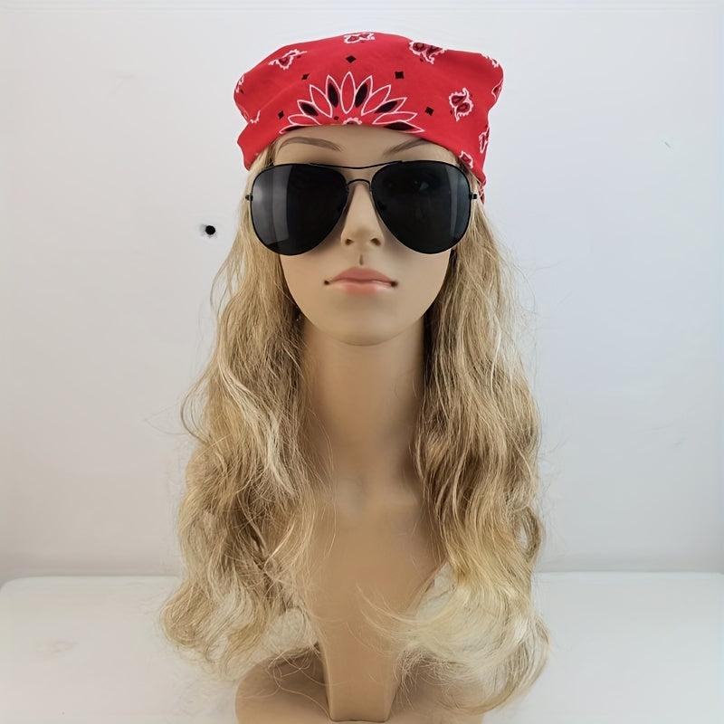 Retro Rocker Mullet Party Costume Wig Set