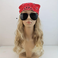Retro Rocker Mullet Party Costume Wig Set