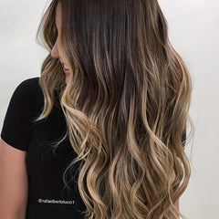 Brown Long Curly Wavy Hair Wigs 66 04 Cm Long Synthetic