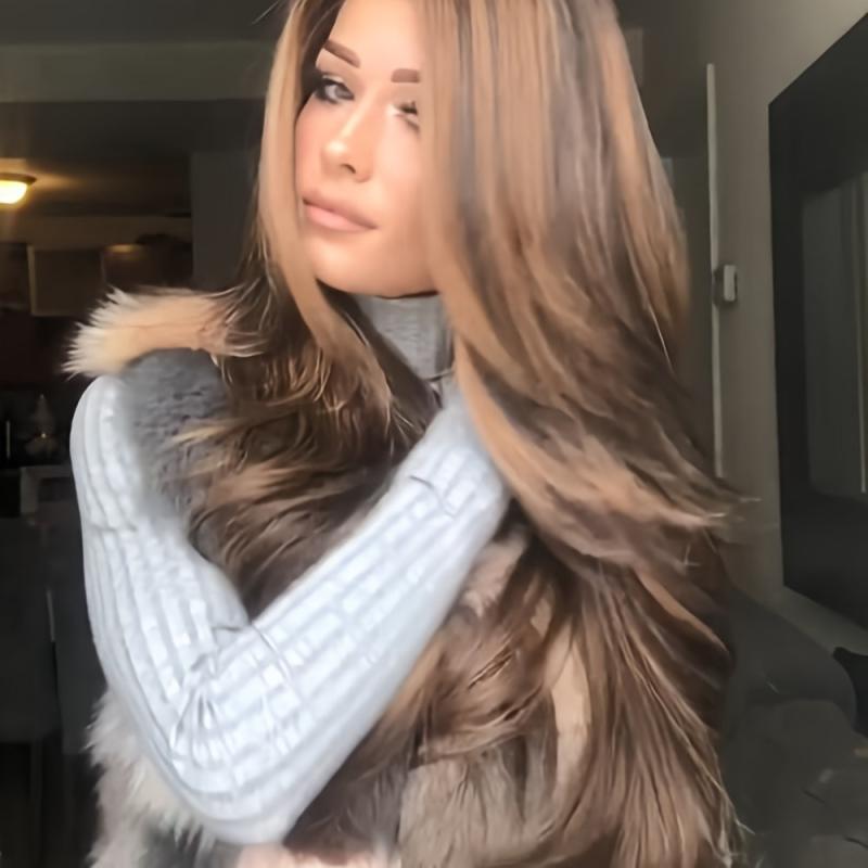 Brown Long Curly Wavy Hair Wigs 66 04 Cm Long Synthetic