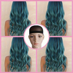 Long Straight Synthetic Wig in Green, Purple, Wine Red, Pink