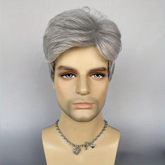 Short Straight Hair Wigs For Men Synthetic Daily Party Cosplay Use