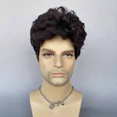 Short Straight Hair Wigs For Men Synthetic Daily Party Cosplay Use